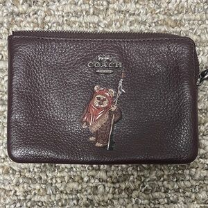 Star Wars Coach Dark Brown Leather Wristlet